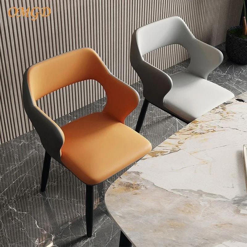 Light Luxury Backrest Simple Dining Table And Chairs High-grade Tea Table  Negotiation Chairs Light Luxury