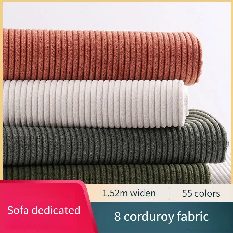 Thick Plain Corduroy Fabric By The Meter for Coat Sofa Cover Pillowcase Bag Diy Sewing Cloth Wearable Soft Warm Beige Purple Red
