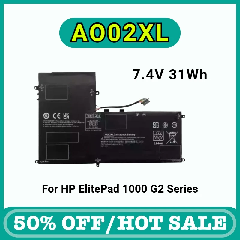

AO02XL 728250-121 728558-005 HSTNN-C75C HSTNN-IB5O Laptop Battery for HP ElitePad 1000 G2 Series