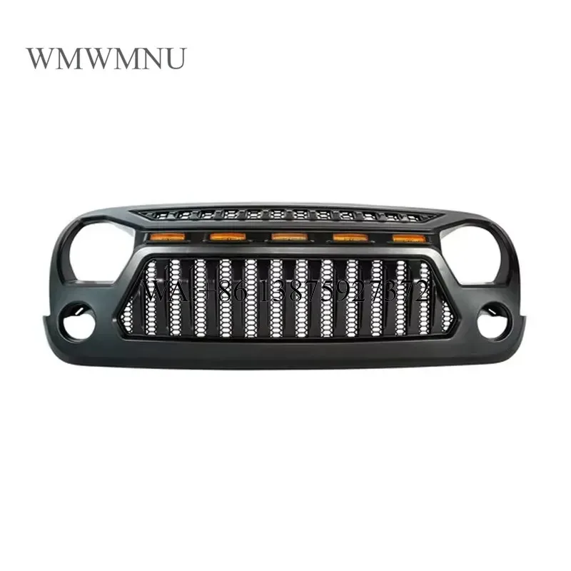 Wmwmnu Hot Sale ABS Front Bumper Grill with LED Lights for 2007-2017 Wrangler JK Car Parts New Condition