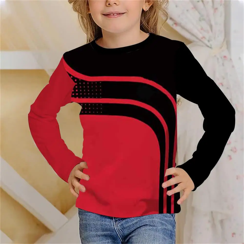 

Kids Clothes Girl T-Shirt Long Sleeve Creative 3D Print Children Summer Clothes Casual Sports Boys Clothes Tshirt O-Neck Tops