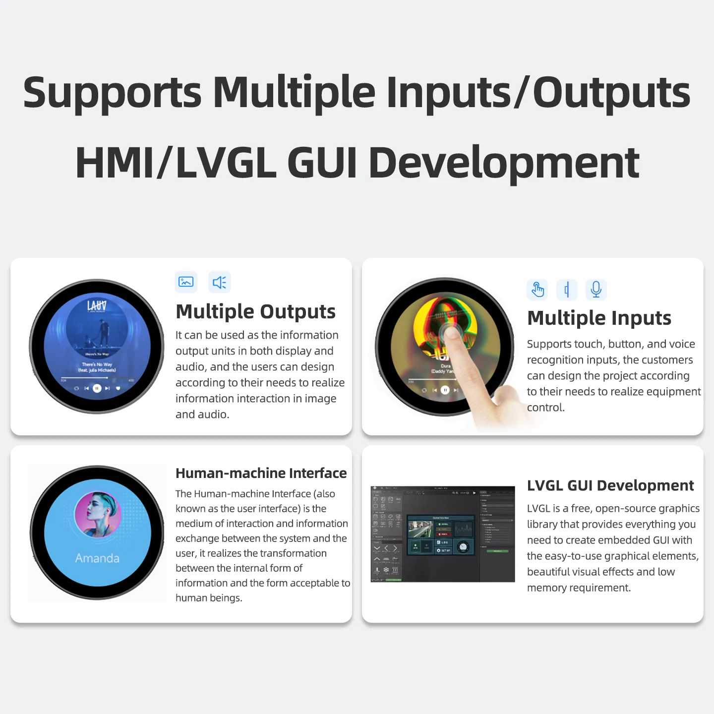 

ESP32-S3 1,85-дюймовый круглый сенсорный ЖК-дисплей, макетная плата 360 × 360 AI, поддержка речи Wi-Fi и Bluetooth BLE 5