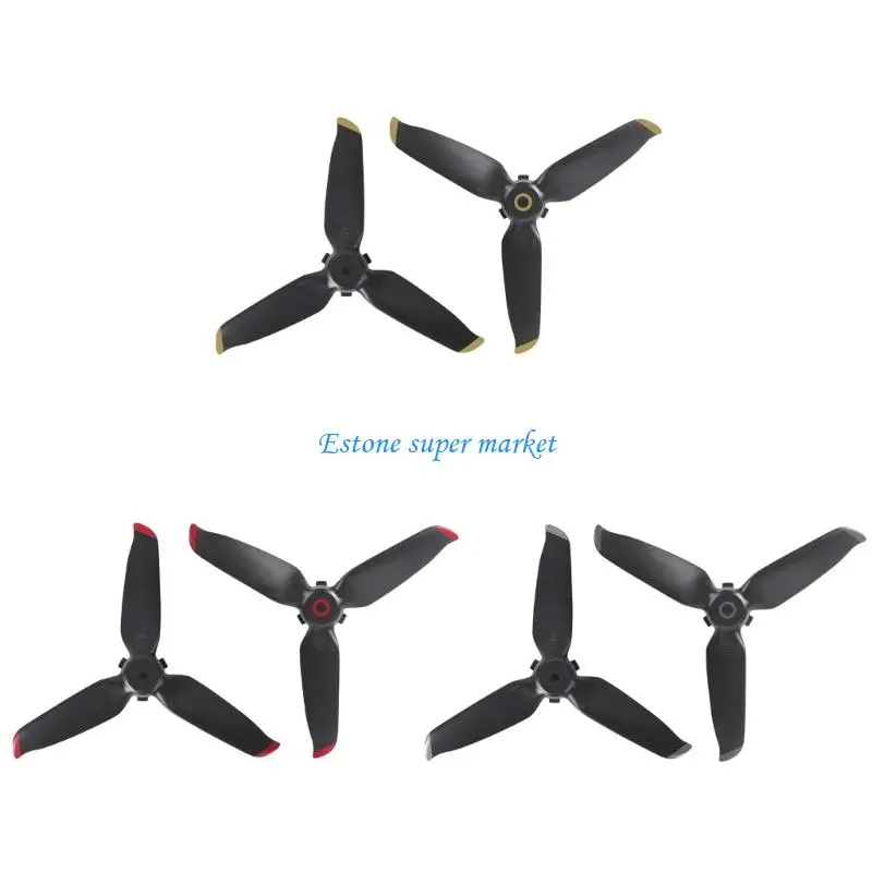 

090B 2pcs Golden Coated FPV Propellers Quick Release for Smooth Flight