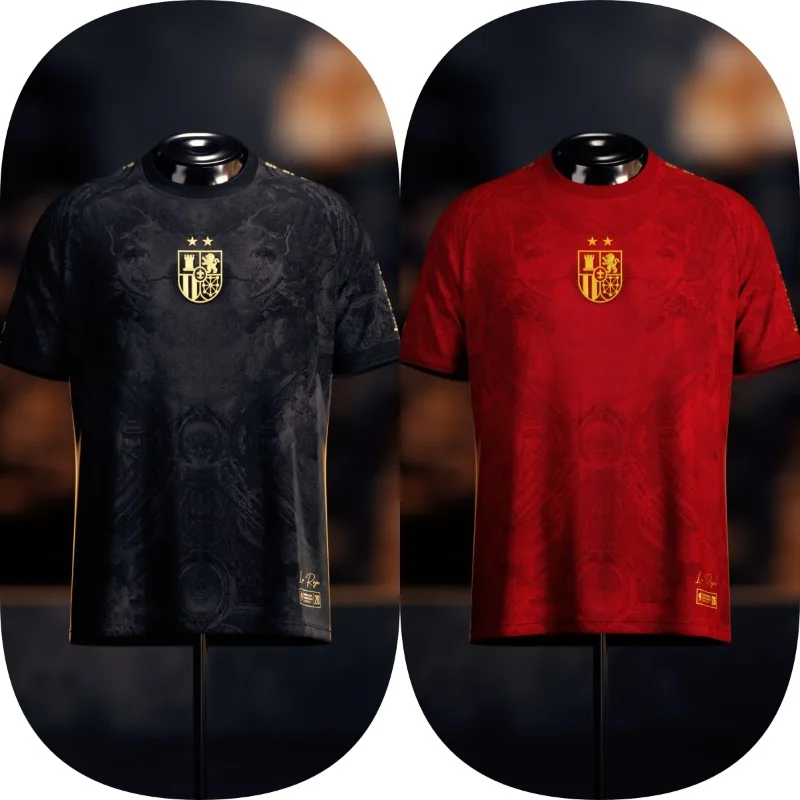 Warm Celebration of The Spanish Football Championship, Spanish Concept Jersey, Championship Jersey, 3D Printed Design