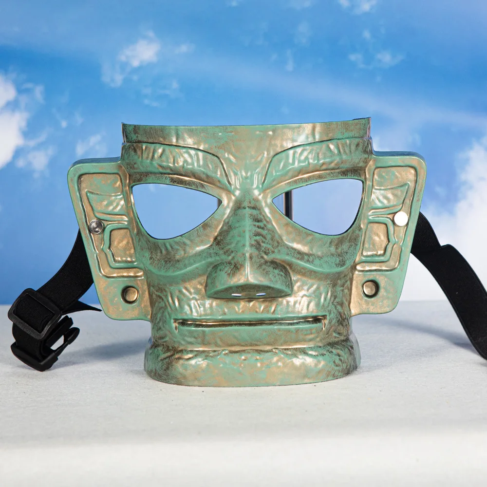Funny Retro Simulation Ancient Chinese Facial Masks High-end Resin Party Cosplay Performance Props