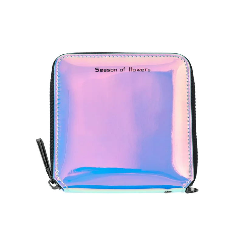 

Women's PU Leather Short Wallet – Fashion Laser Color Large Capacity, Multi Card Slots, ID Holder, Coin Purse Long Wallet