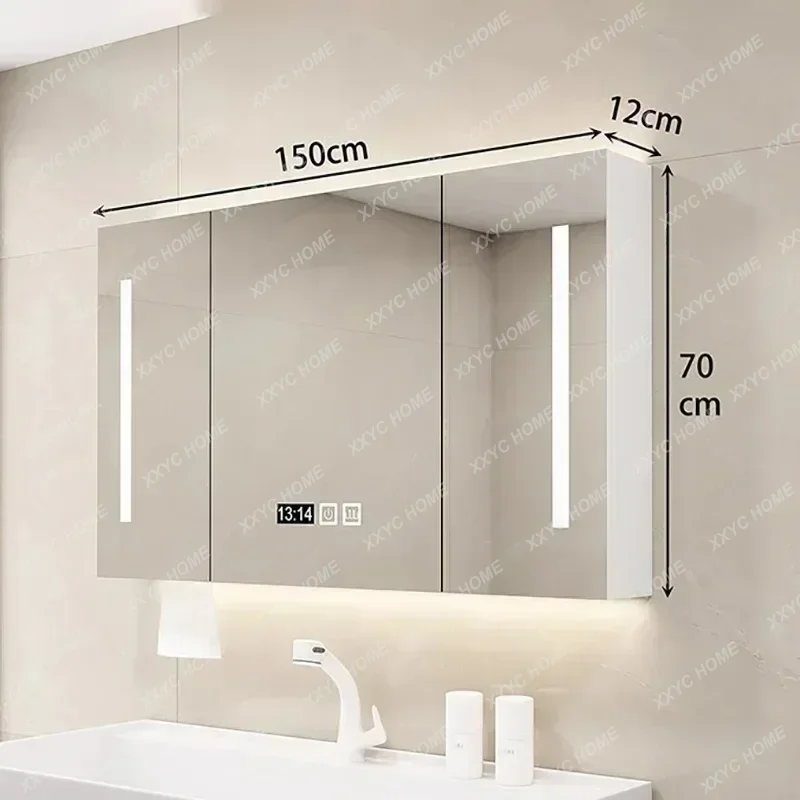 حوض غسيل معدني مرايا حمام خزانة حمام درج تخزين عرض مرايا حمام رف جدار أثاث غرفة Casa Arredo