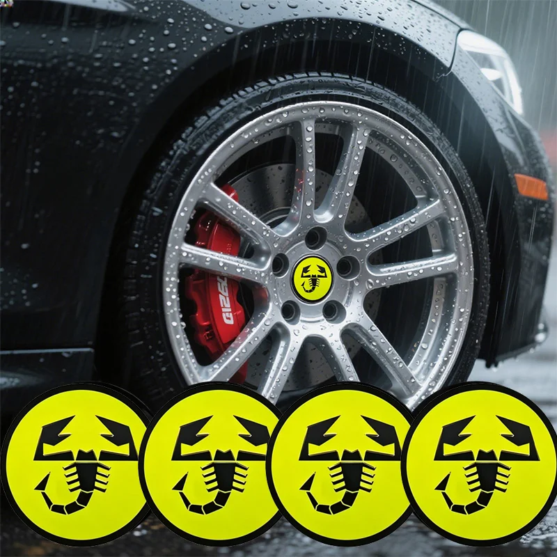 4 Stück/Set 56/60mm Auto-Radnabenkappen Autozubehör für Fiat 500 Abarth Punto Panda Bravo Tipo Ducato 250 Argo