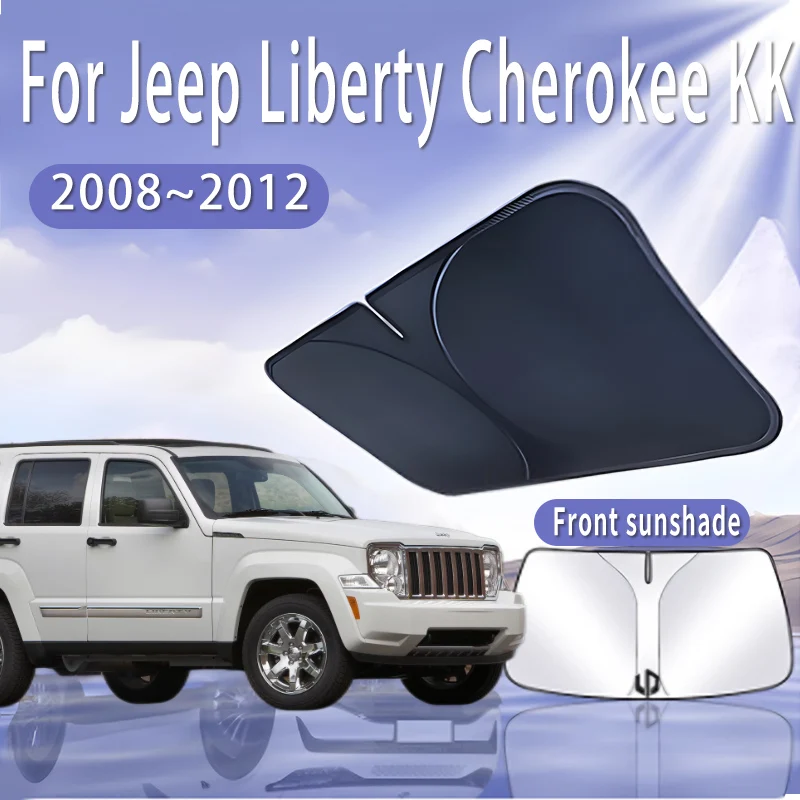 Car Sun Visor For Jeep Liberty Cherokee KK 2008~2012 2010 Front Windshield Sunshade Heat Insulation Summer Cooling Accessories