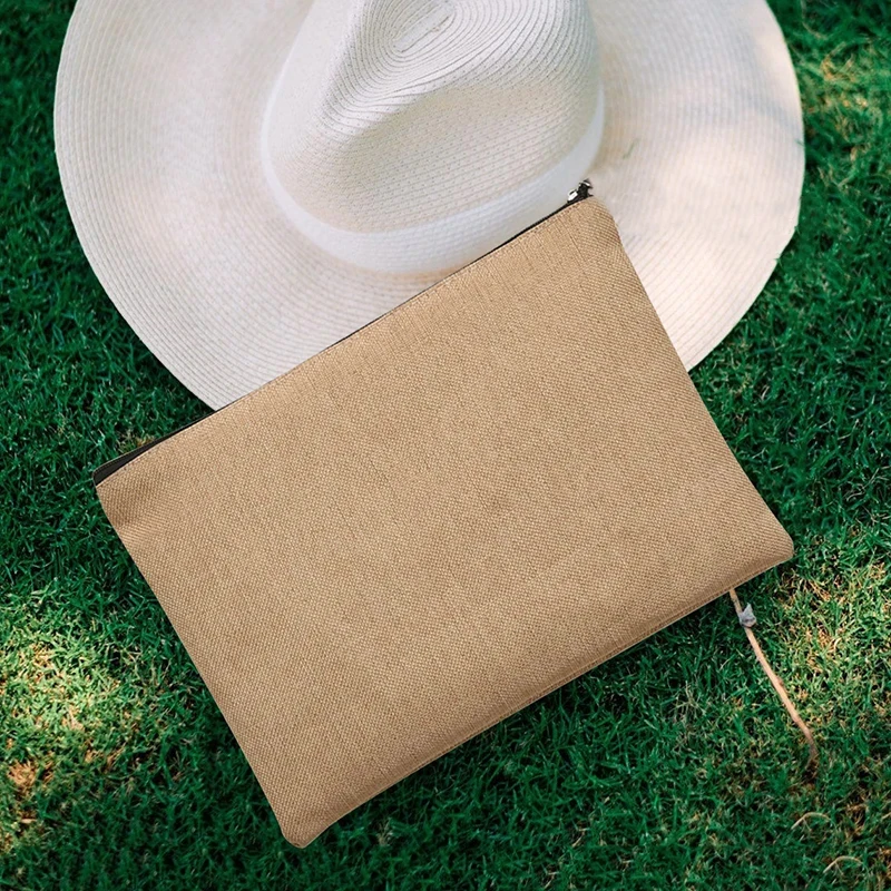 Women\'s DIY Linen makeup Bags Lipstick Bag Summer Beach Vintage Wallet Handbag Bag LovelyPurse Wallet Fashion Cute Beach BAG