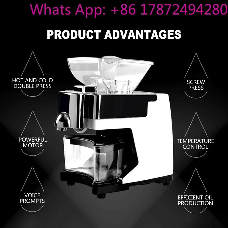 Smart Automatic Oil Presser for Cold & Hot Pressing - Commercial Peanut Walnut Fryer Machine