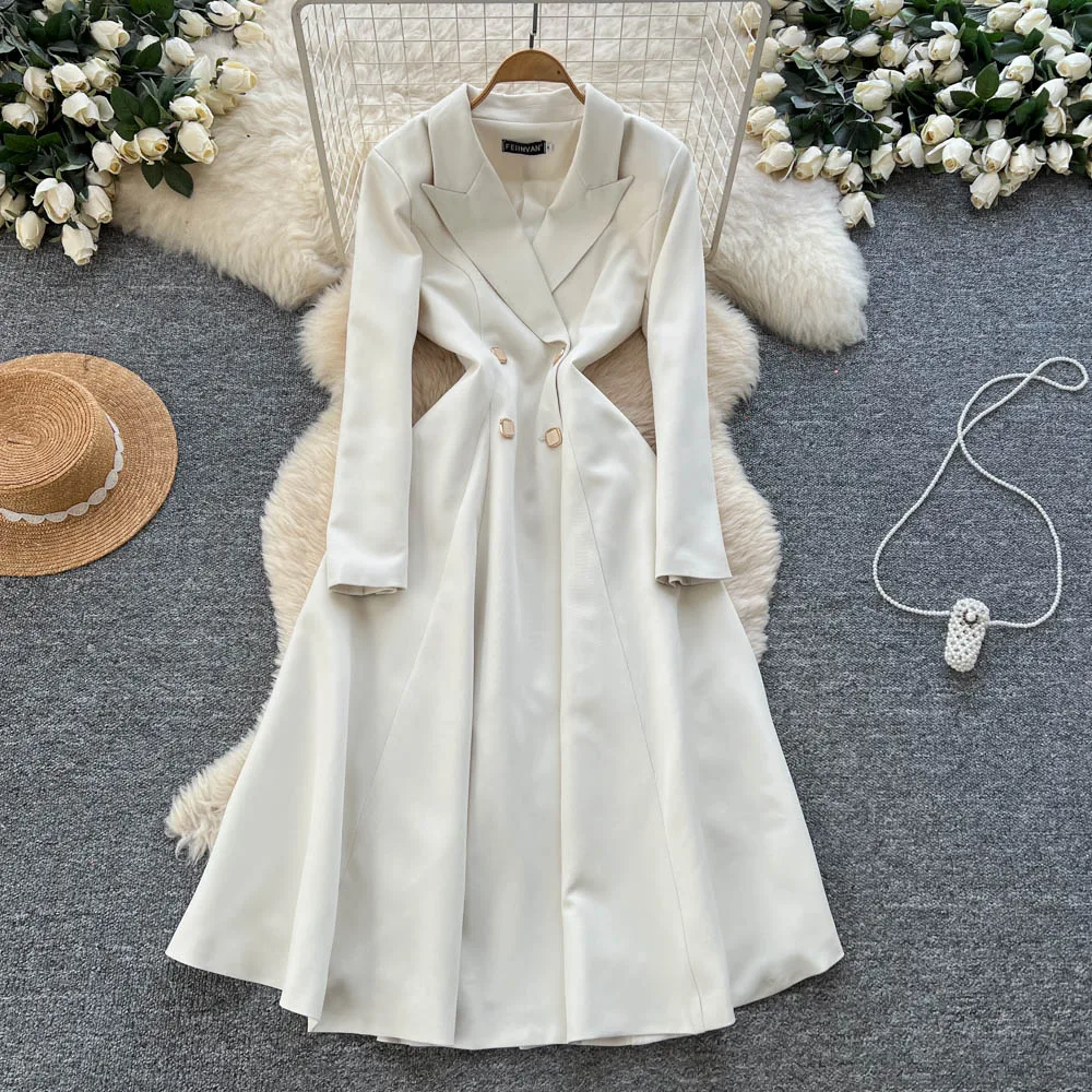 Chic vintage Sexy cranté Double boutonnage fée vacances longue robe femmes Boho robe d'été robes de cérémonie