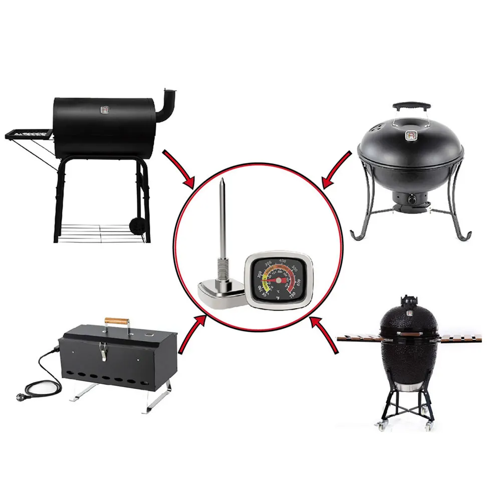 

Oven Thermometer Stainless Steel Heat Resistant Temperature Gauge For Baking Cooking Grilling Frying Kitchen Gadget Tool