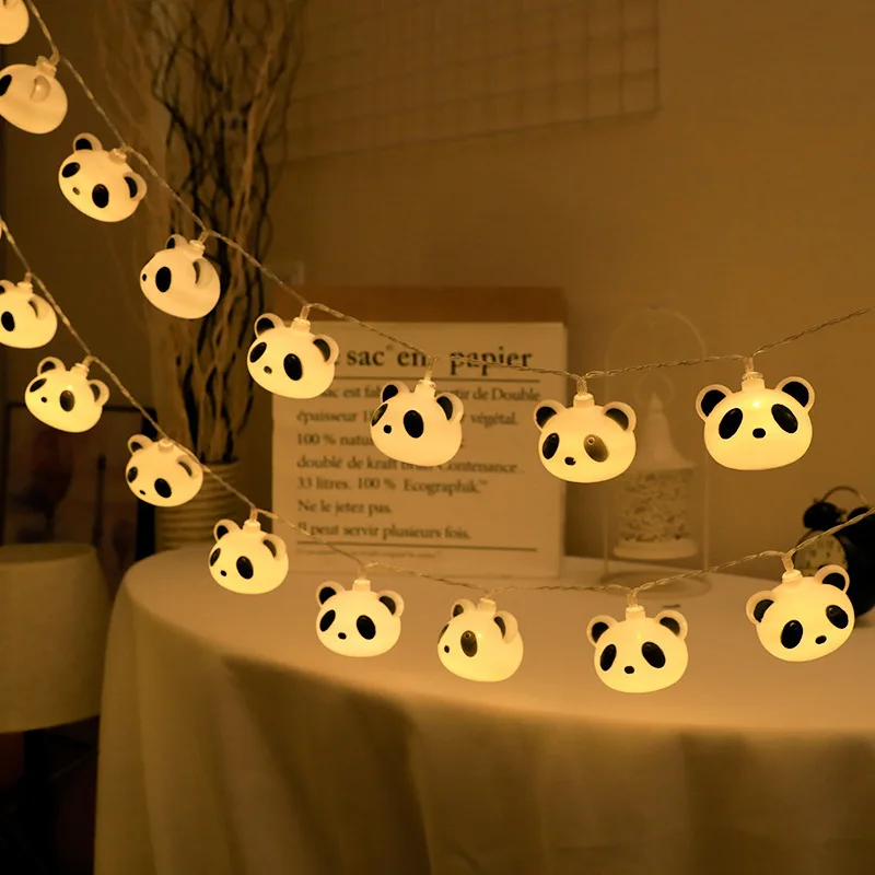 10M 80 LEDS Party Cartoon panda Decoration String Lights Indoor Room Battery USB Wedding Power Night Lights 566