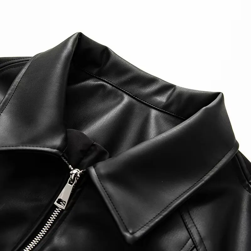 Primavera 2025 Cappotto da donna in pelle con nodo Faion Piccolo autunno inverno High-End Feel Or Capispalla