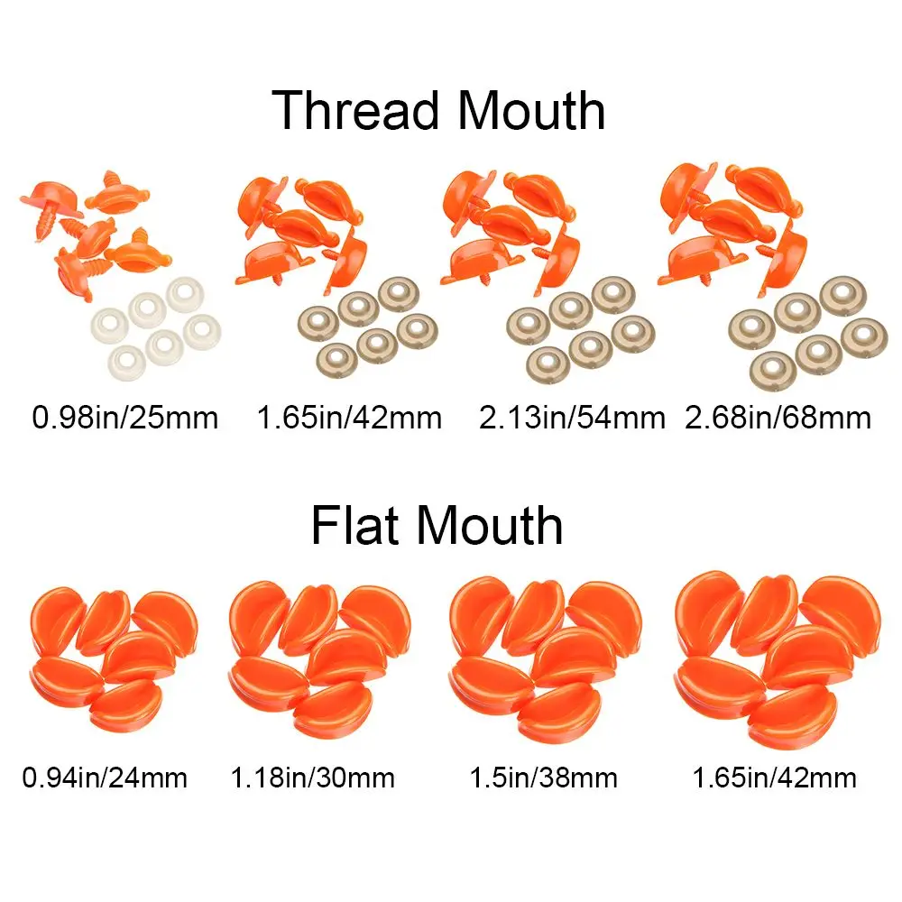 멀티 사이즈 뜨개질 장난감 선물, DIY 공예 오리 안전 입 인형 액세서리, 동물 인형 만들기, 수제 재료, 10 개