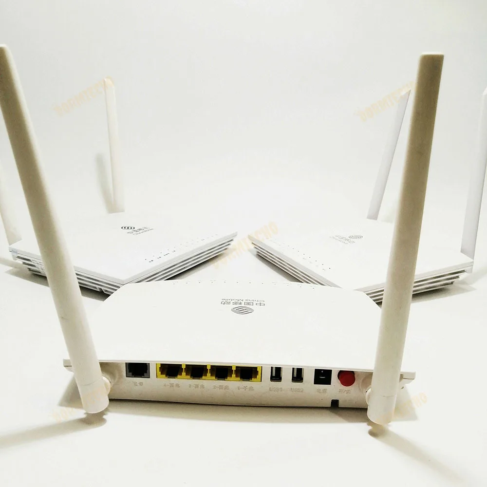 Secondhand 4pcs GM620 ONU 1GE+3FE X4 Lan+WIFI 2.4/5G Dual Band Gigabit Router Chinese/English Version Modem