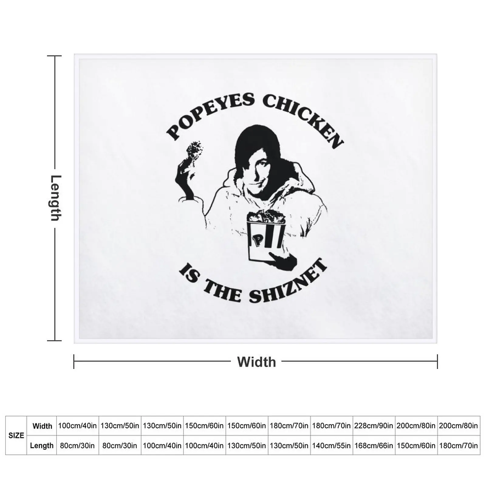 Little Nicky - POPEYES CHICKEN - Adam Sandler (English) Classic T-Shirt Throw Blanket christmas gifts Furrys Blankets