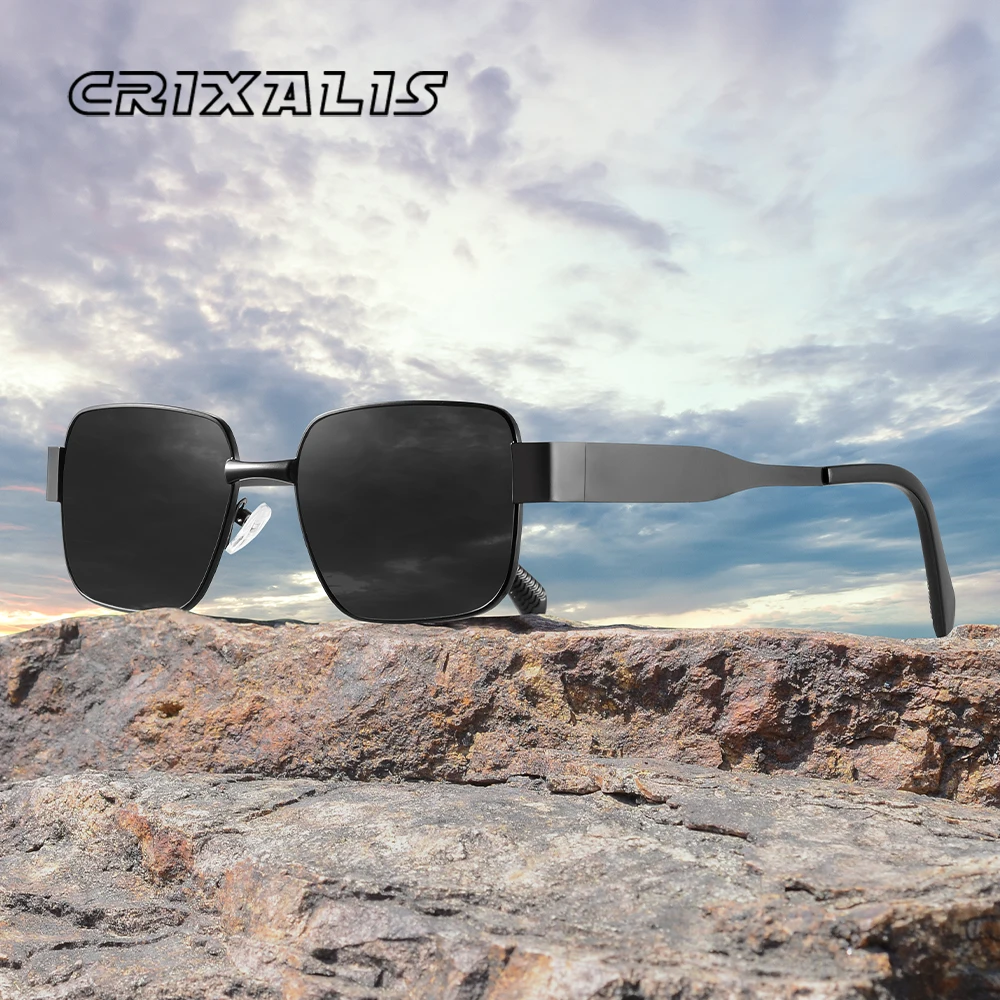 CRIXALIS Óculos de sol masculinos Y2K armação de metal ocasião formal vida diária corrida pesca ao ar livre feminino óculos de sol sombra UV400