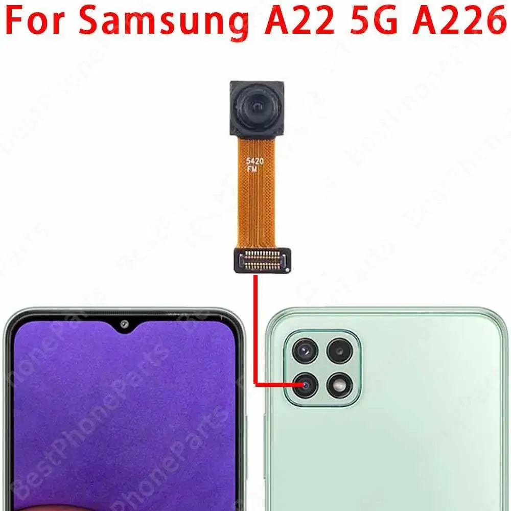 Back Camera For Samsung Galaxy A22 4G 5G A225 A226 Backside Rear Camera Module Replacement Parts