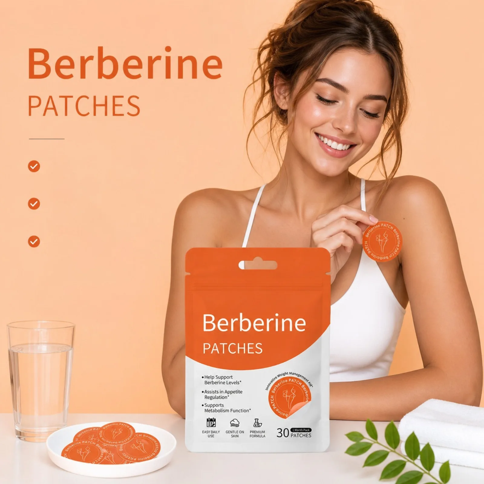 Body Care Patch Protects and Nourishes Skin Highlights Body Contours Lightweight Moisturizing Care Patches Portable