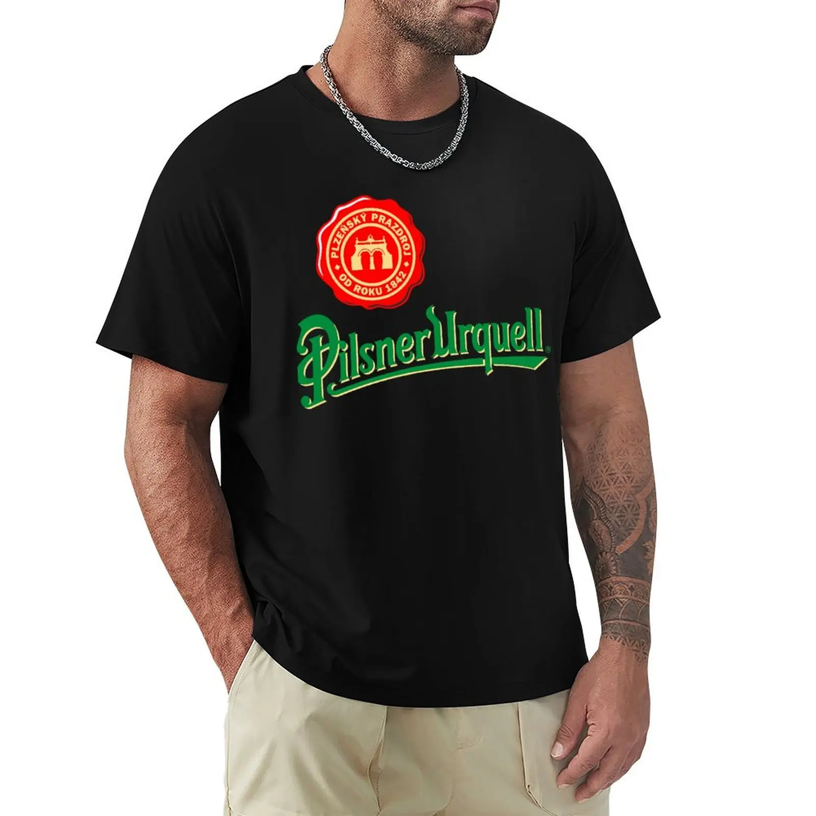 Camiseta con logo de cerveza Pilsner Urquell, Lager, Asahi Breweries, Food Brewery, Camiseta de protección solar para exteriores