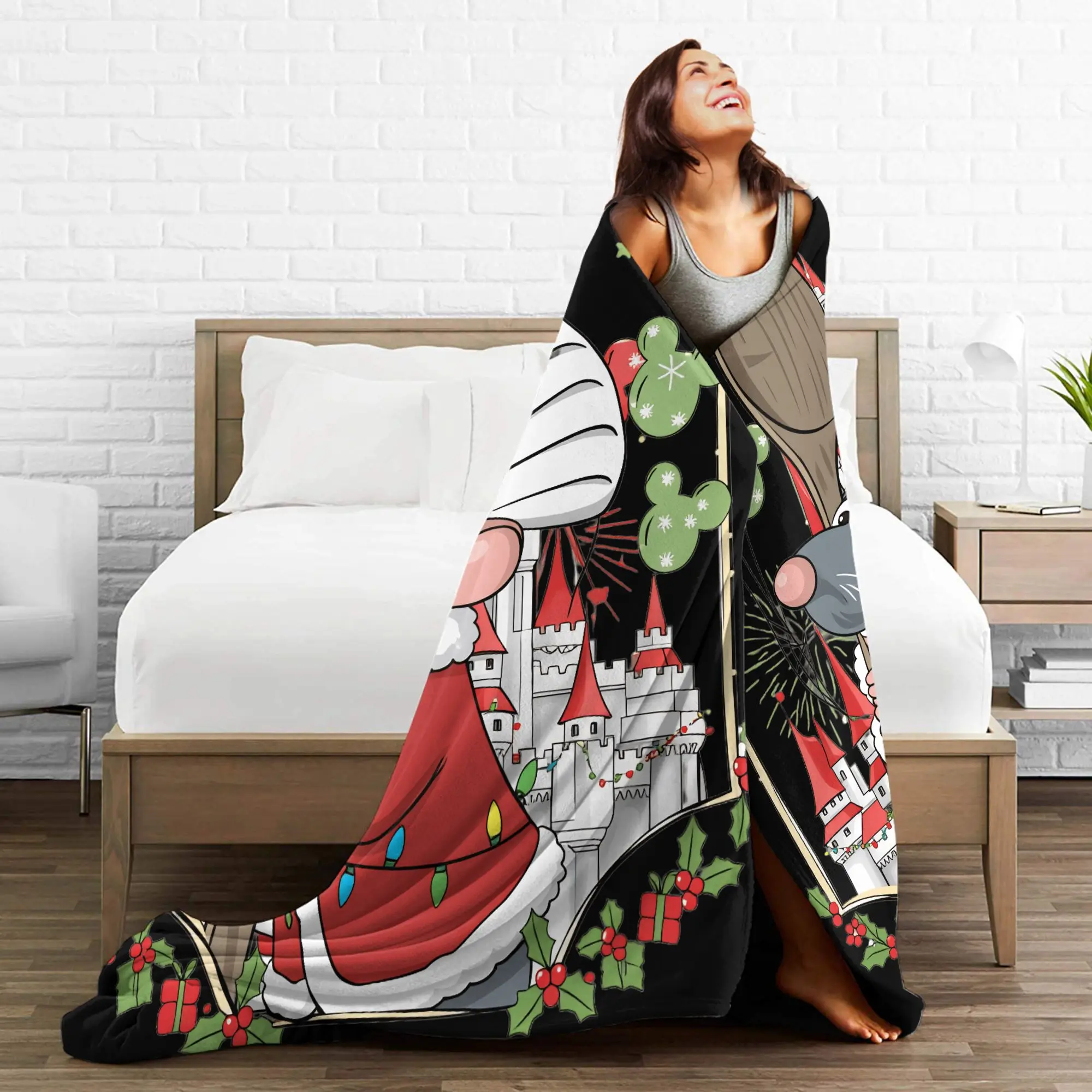 راتاتوي عيد الميلاد بطانية ناعمة دافئة صبي فتاة أفخم رمي بطانية مضحك الأريكة كرسي الفانيلا المفرش أريكة غطاء سرير #4