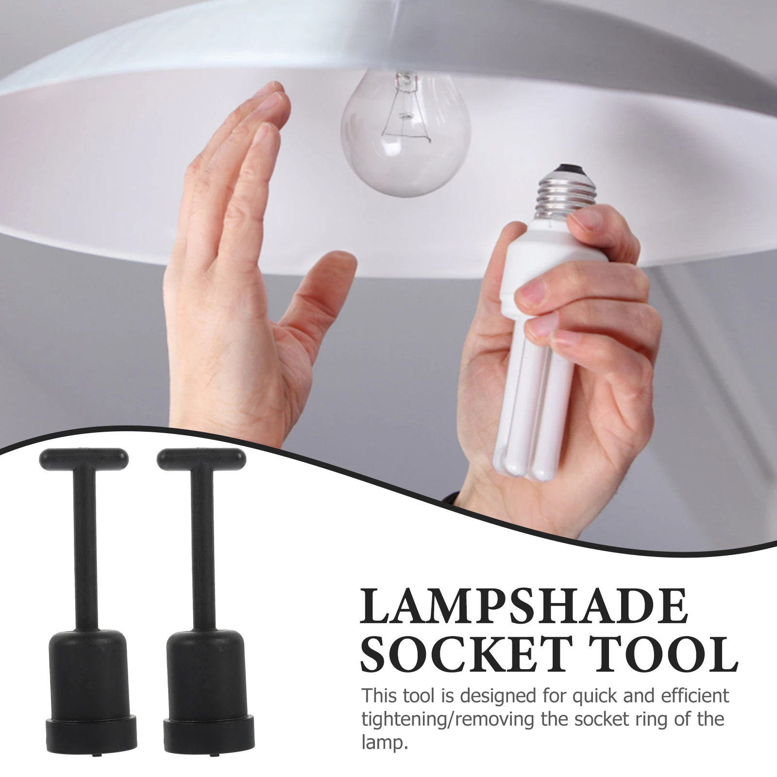 

6Pcs Light Socket Ring Removal Tool Sturdy Plastic Versatile Lamp Fixture Shade Replacement Electrician Essentials