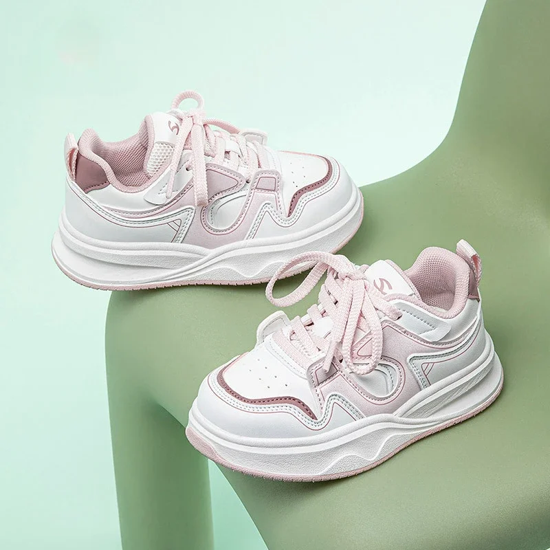 

Spring Fashion Brand Children's Leather Sports Shoes Versatile Boys And Girls Casual Sneakers Soft Soles Anti Slip Running Shoes