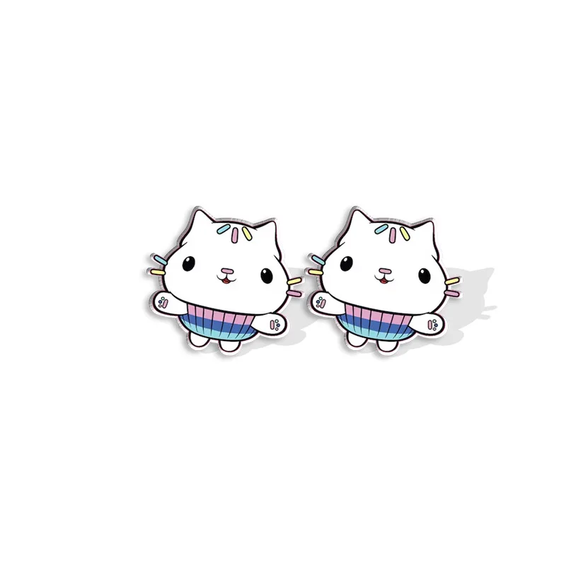 Gabby Dollhouses Girls Stud Earrings Earing Jewelry Charms Eardrop Cartoon Anime Accessories New Kids Birthday Cute Fashion Gift