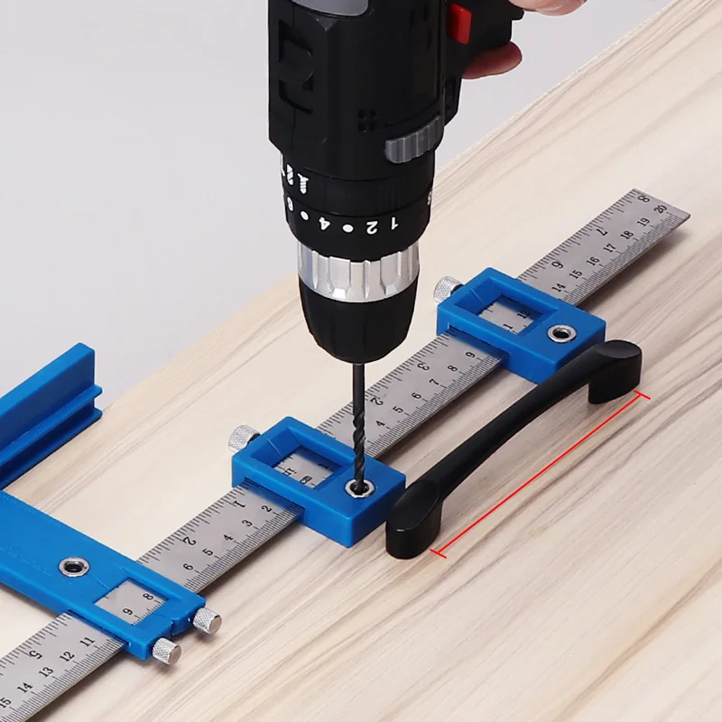 Localizador de agujeros de perforación para carpintería, manija de puerta de cajón de armario, instalación de apertura, herramienta Manual de posicionamiento multifunción