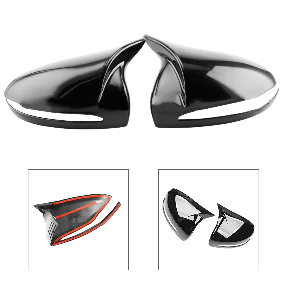 Car Modification Mirror Housing For Mercedes Gloss Black Mirror Cover Tape Included Easy Installation Car Modification