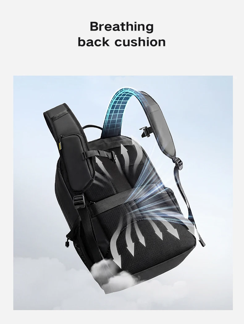 TANGCOOL Convertible Detachable Pocket Backpack Fits 17.3 Inch Notebook Waterproof Ventilated Back Panel Travel Luggage Bag