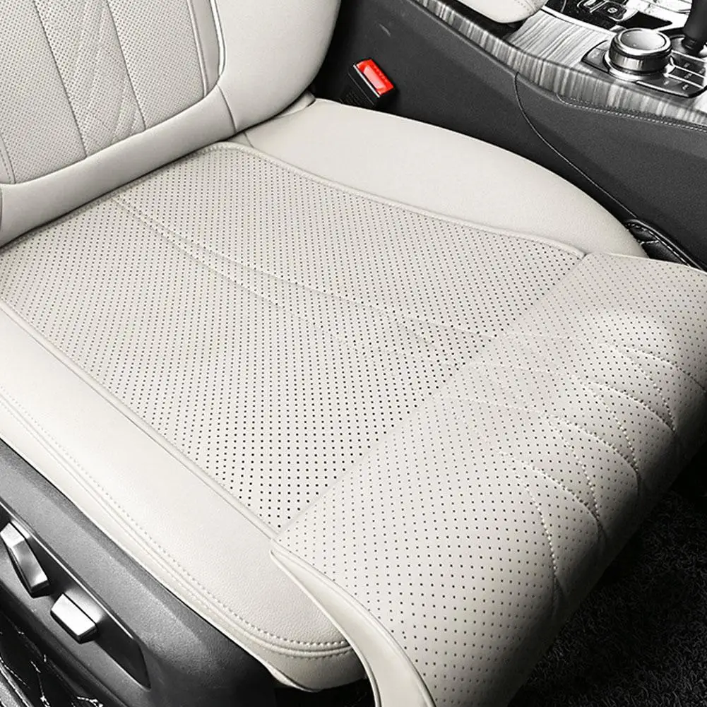 

Car Leg Support Seat Cushion Leather All-Season Comfortable Easy Non-Slip Wear-Resistant Thin Close-Fitting Maintain Breath Y6Q0