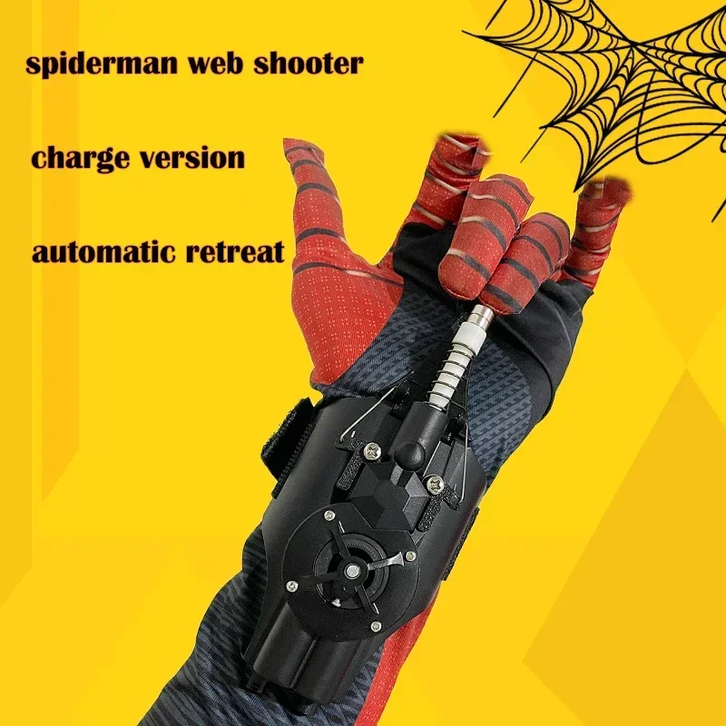 Spiderman Web Shooters Spider Man Wrist Launcher Upgraded Version Peter Parker Cosplay Gadgets Set Zabawki dla dzieci Prezent dla dzieci