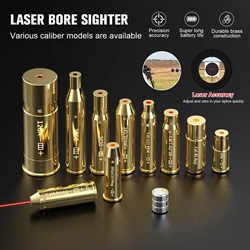 12GA Red Laser Boresighter Cartridge Dot Laser Bore Sighter for Pistol Rifle Scope - Hunting Accessory Training Shoot Sight