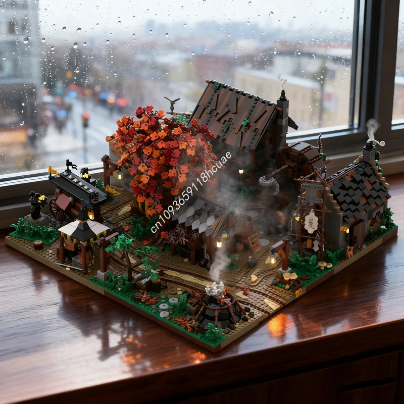 

6574 шт. MOC, средневековый город, Равсдейл, запасная модель, строительные блоки, сделай сам, рождественский подарок, креативные игрушки, идея для детей на день рождения