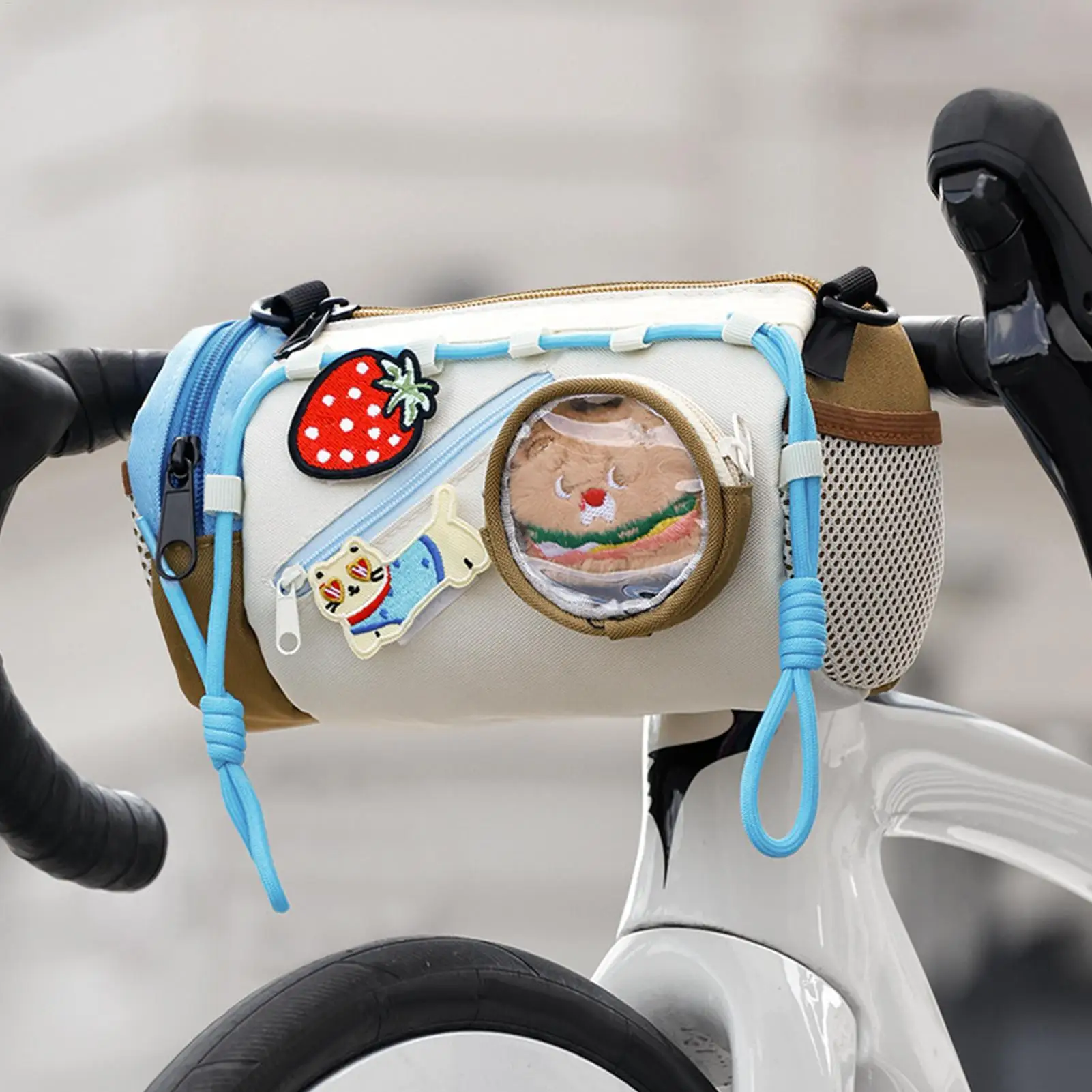 

Bike Handlebar Bag 2L Waterproof Handlebar Bag For Bike Organizer Cycling Storage Pack Pouch For Travel Women Men Road Mountain