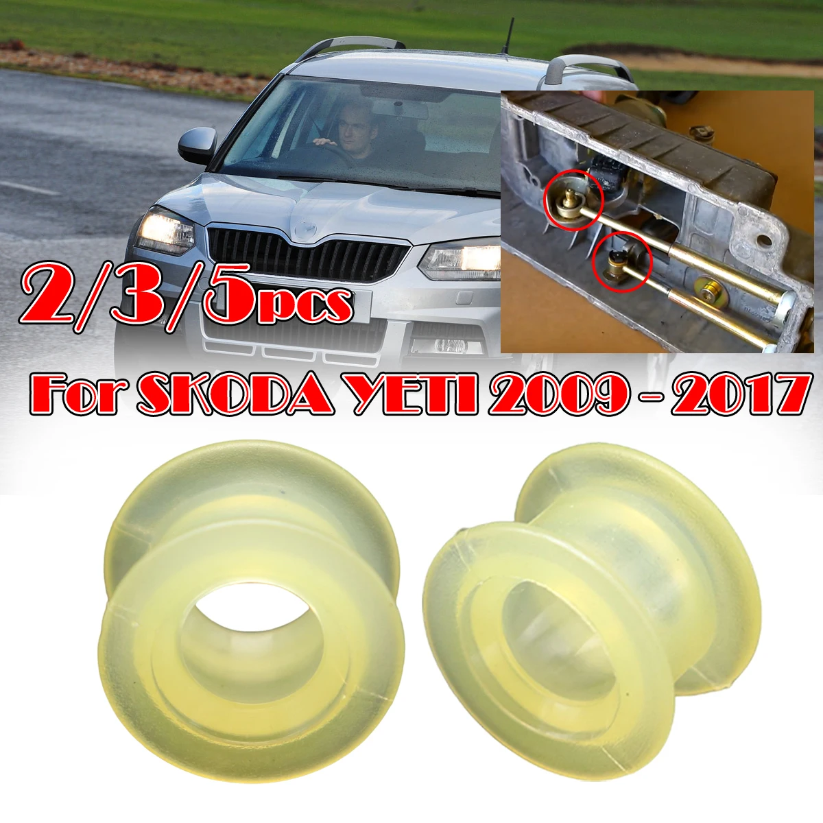 

2/3/5PC Manual Gear Shift Lever Cable Bushing Repair Kit For SKODA YETI 09-2017 Gearbox Selector End Linkage Rubber Sleeve Clip