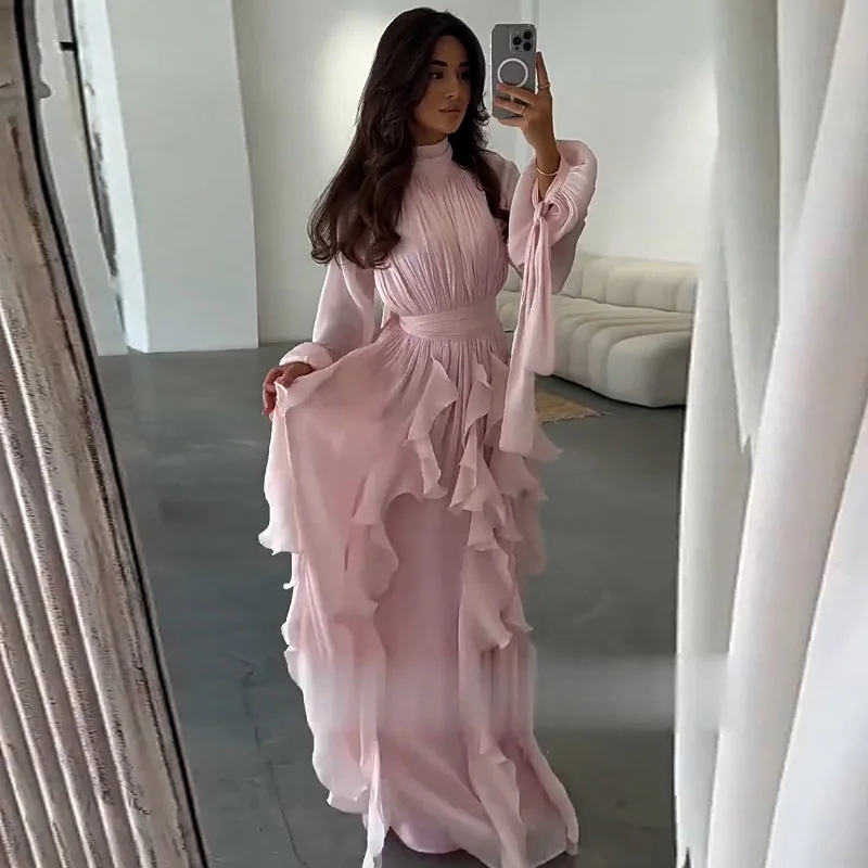 

Ид женское праздничное платье мусульманская Абая с рюшами Джалабия Рамадан длинные платья осень Vestidos Largos арабский длинный халат марокко кафтан