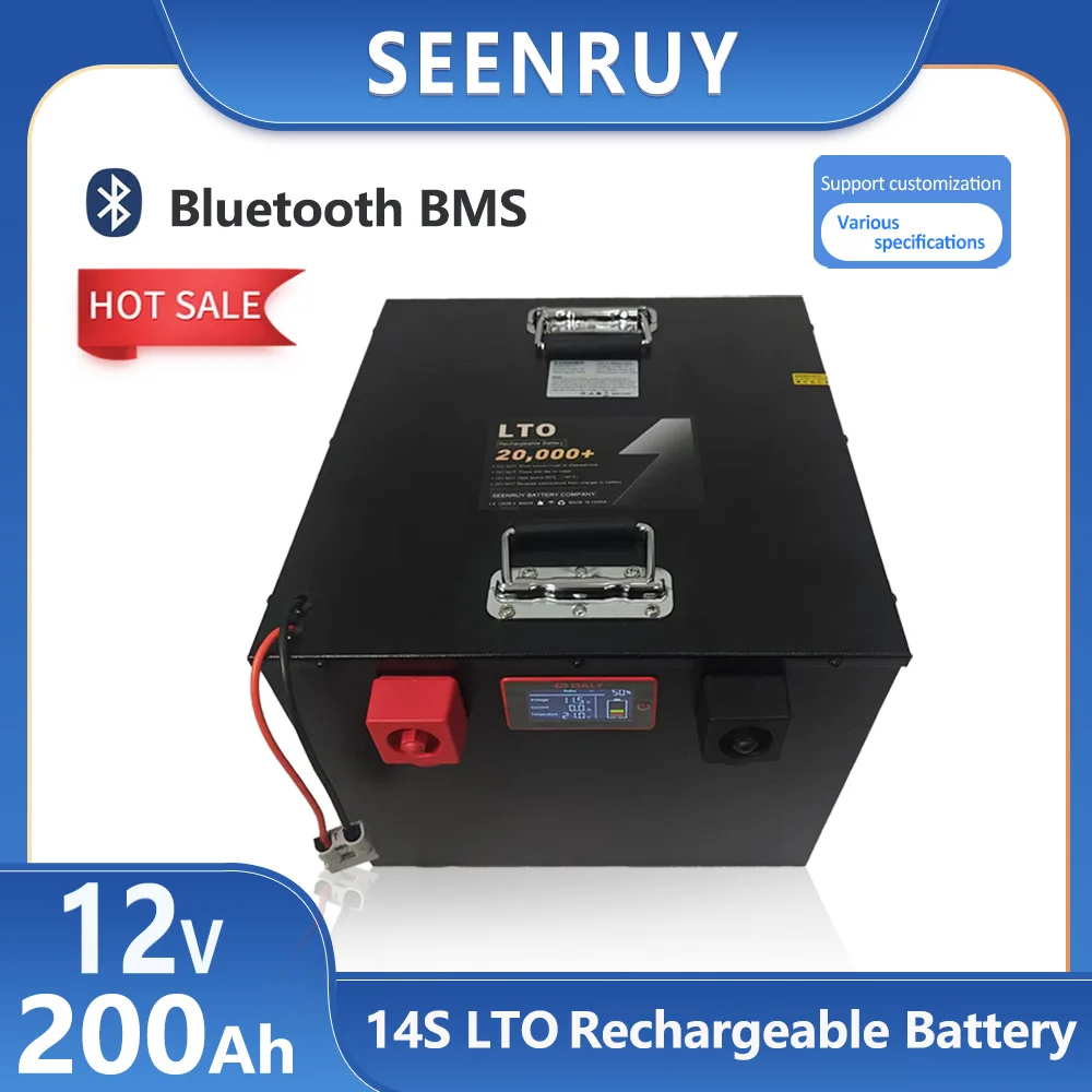 

12V 200AH LTO With DALY BMS Larger Capacity Lithium Titanate Battery For City Grid Electric Cars Solar System Motorhome RV
