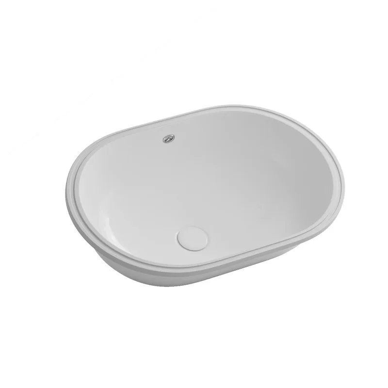 

Ceramic oval under counter sink embedded face wash basin bathroom wash basin size single