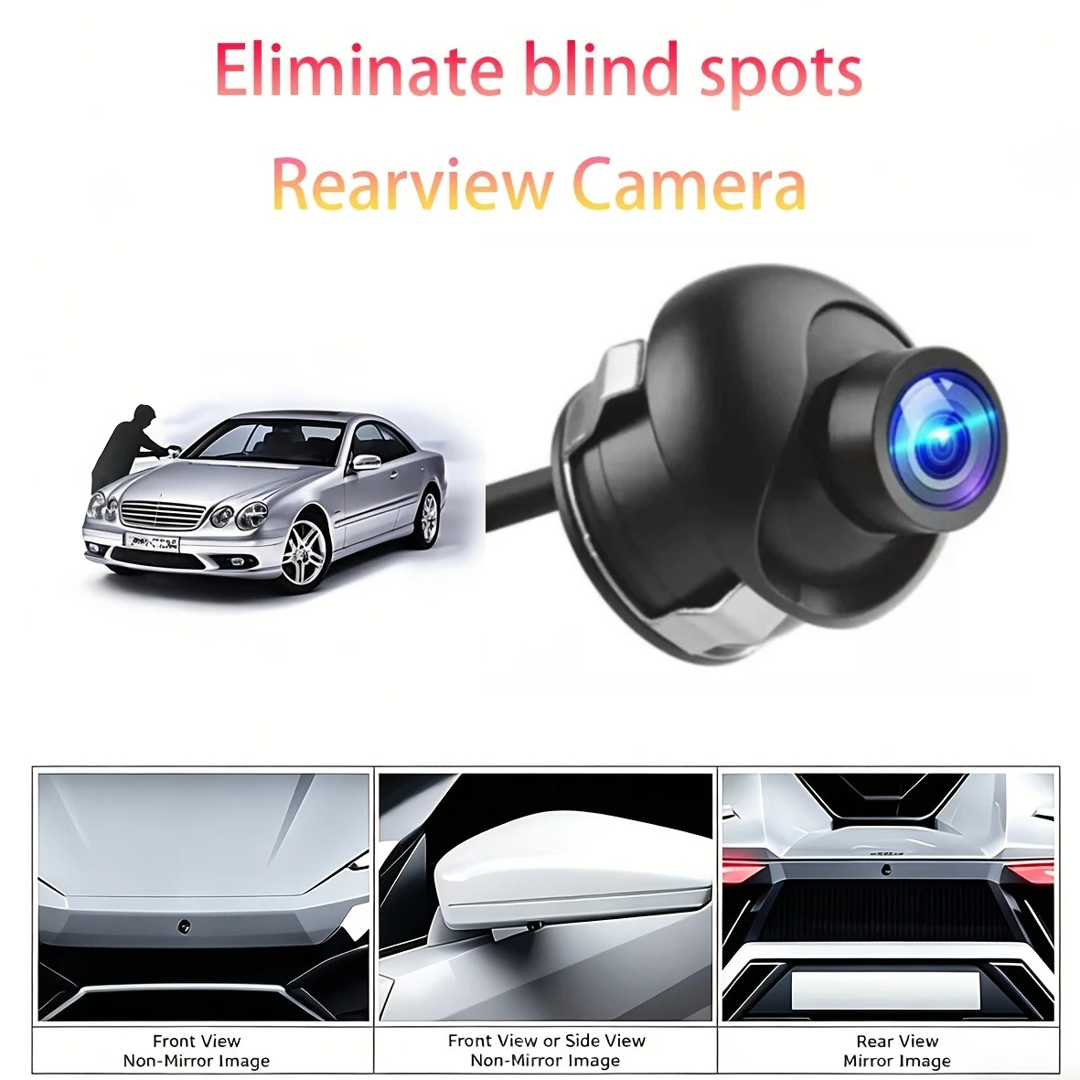 Rearview Parking Camera for Vehicles,with Adjustable Viewing Angle,for Safe Driving And Parking; Suitable for Cars,Suvs,Minivans