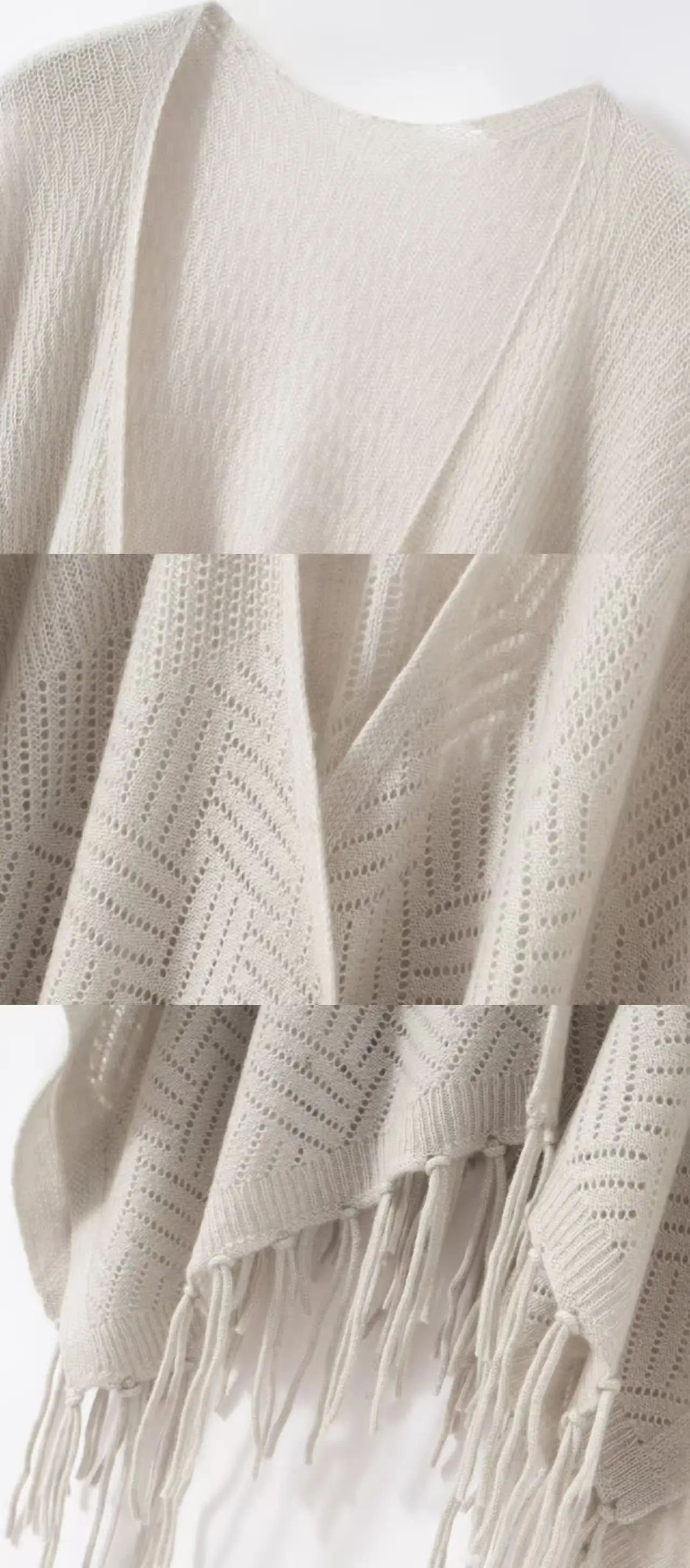 Bohemia Poncho Women's Fringe Shawl Sweater 100% Cashmere Shawl Cardigan Autumn Winter French Fashion Lightweight Wrap Clothing