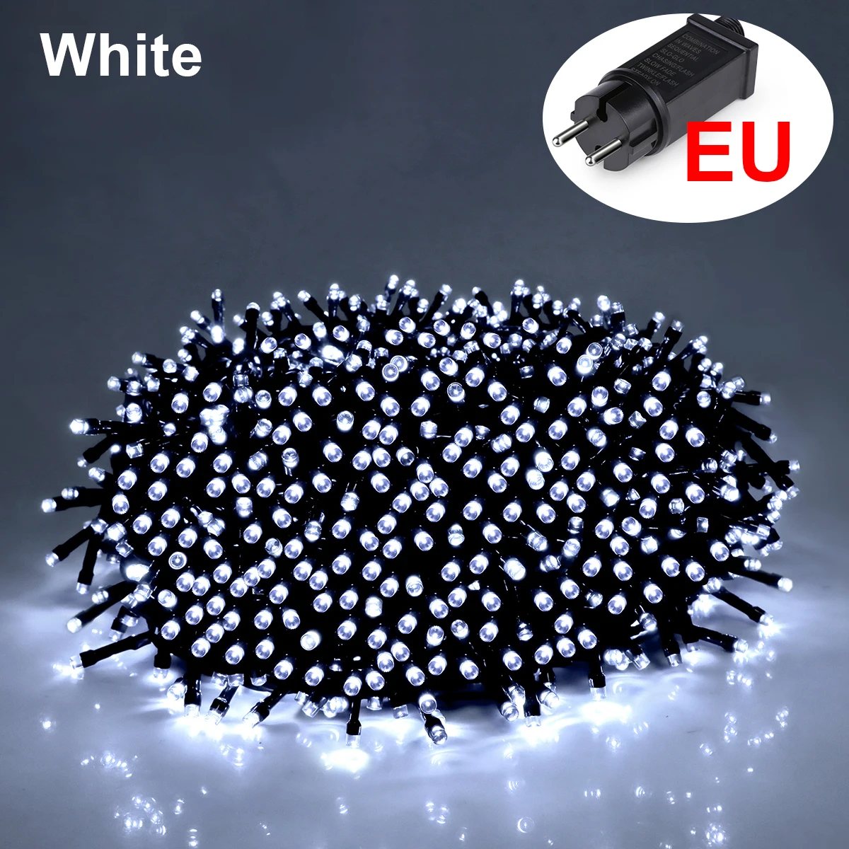 110V 220V LED-kerstverlichting Fairy Garland String Light 10M-100M EU / US-stekker voor buitentuin Vakantie Nieuwjaar Party Decor