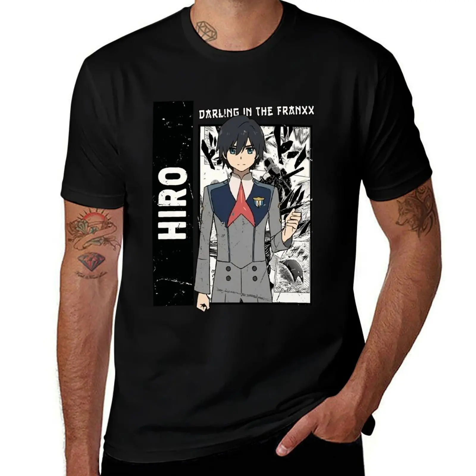 

Hiro, Darling in the Franxx, Hiro darling in the franxx manga T-Shirt t shirts for man graphic funny T-Shirt