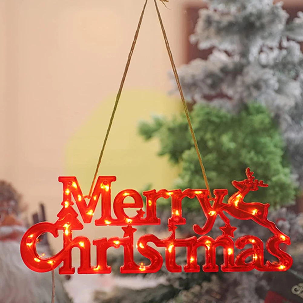 1 قطعة ضوء رسالة عيد ميلاد سعيد ، عيد ميلاد سعيد LED سلسلة أضواء عيد الميلاد جارلاند الديكور مصابيح تعليق للزينة لعيد الميلاد #2
