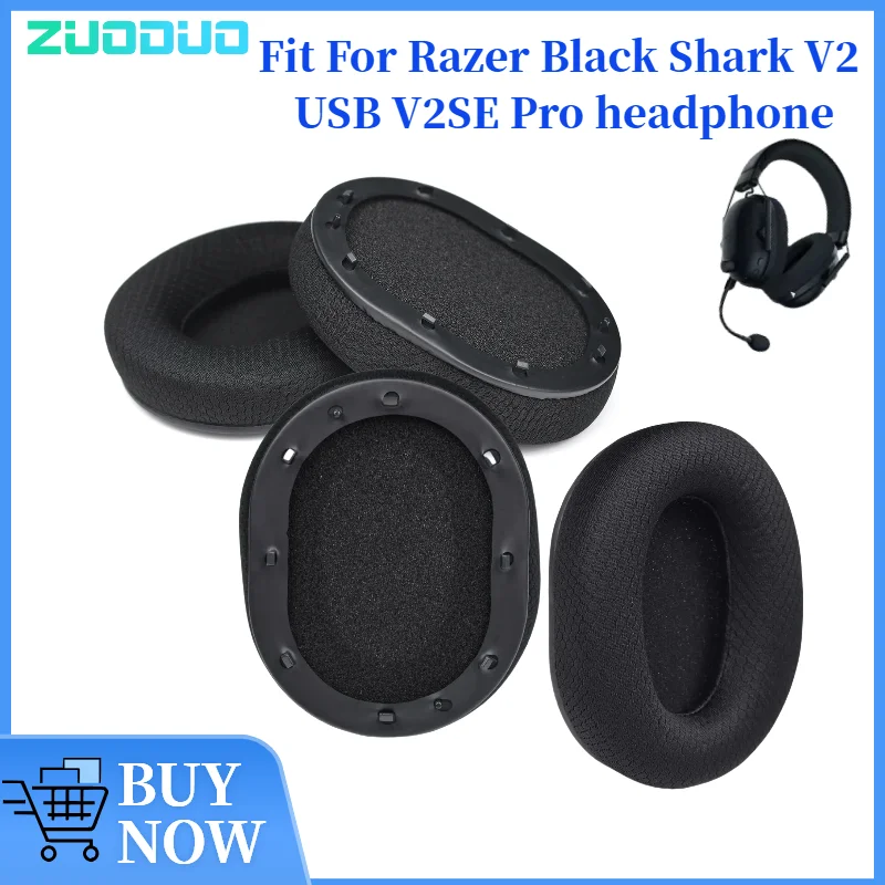 

ZUODUO Earphone Ear Pads For Razer Black Shark V2 USB V2SE Pro Earpads Sponge Soft Foam Cushion Replacement Accessories