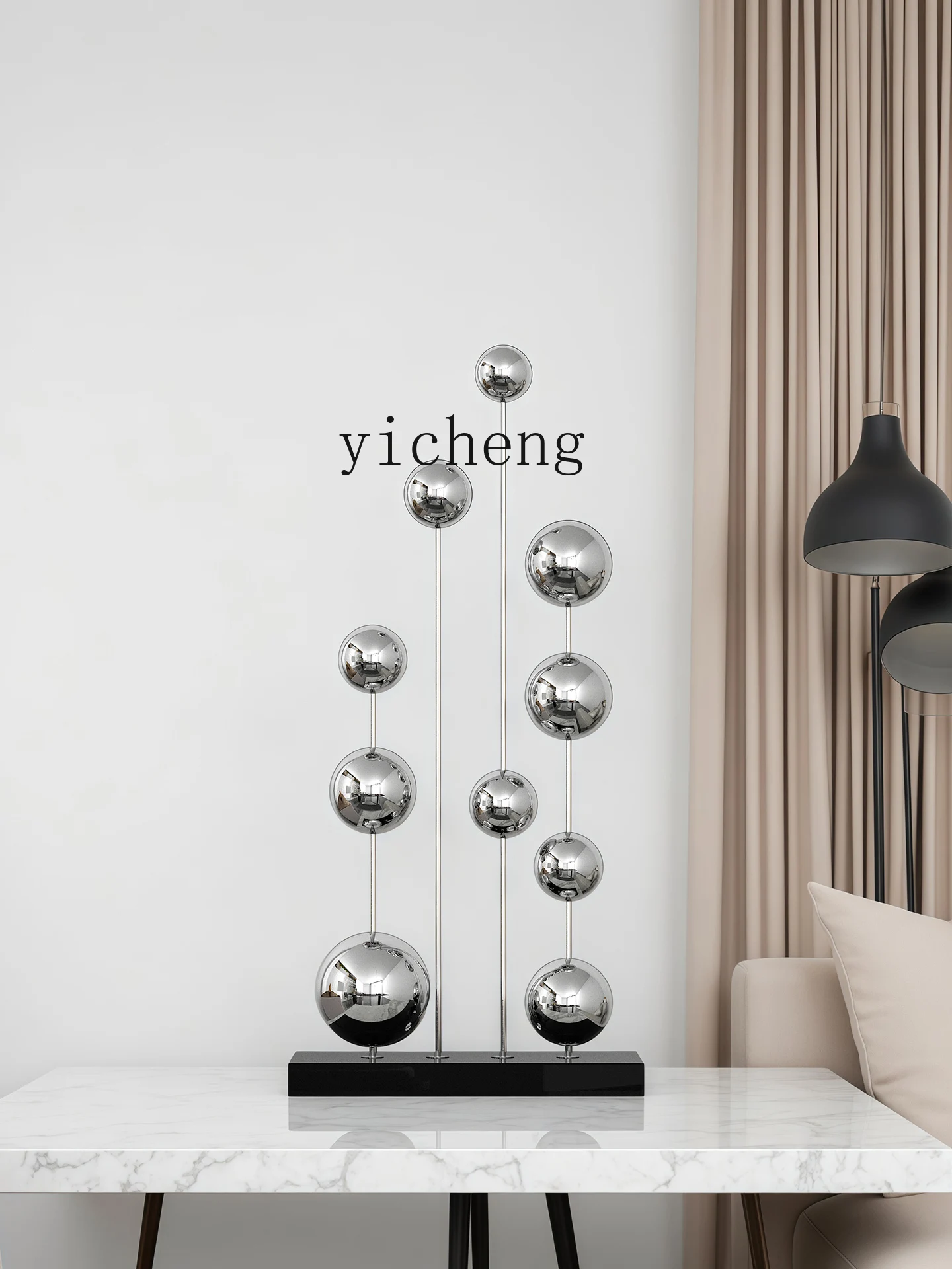 

Stainless Steel Round Ball Decoration for Entrance Hallway TV Cabinet Model Room