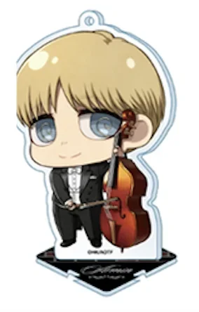 Anime Armin Arlert Figure Doll Mikasa Ackerman Erwin Smith Acrylic Stand Model Plate Cosplay Keychain Toy Gift